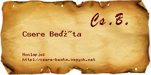 Csere Beáta névjegykártya
